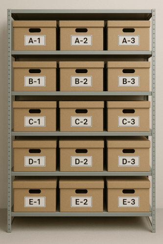 Banker Boxes Numbered