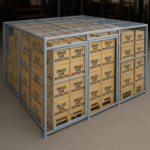 Drug Storage Cage Full