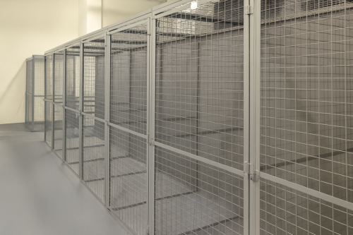 Row of Empty Storage Cages